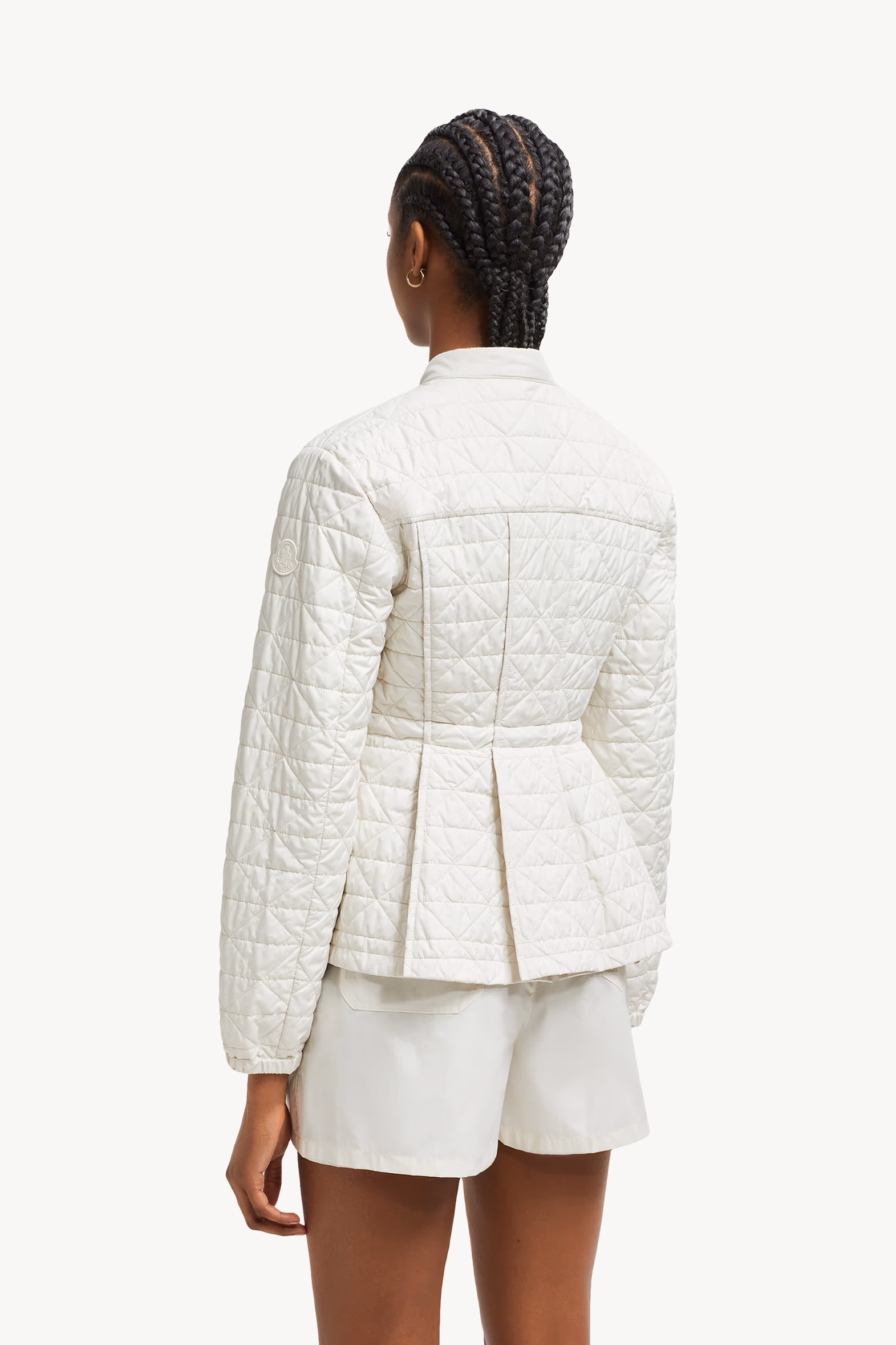 Craon Square-Quilted Short Padded Jacket White Moncler 5